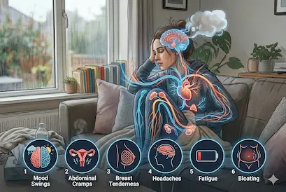 תסמינים של PMS;