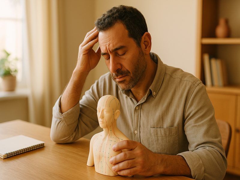 איור הממחיש חשיבות הטיפול בזמן - דיקור קרקפת